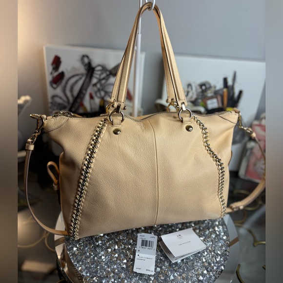 Coach 2014 Apricot whipstitch leather Prairie Satchel NWT - Picture 5 of 16